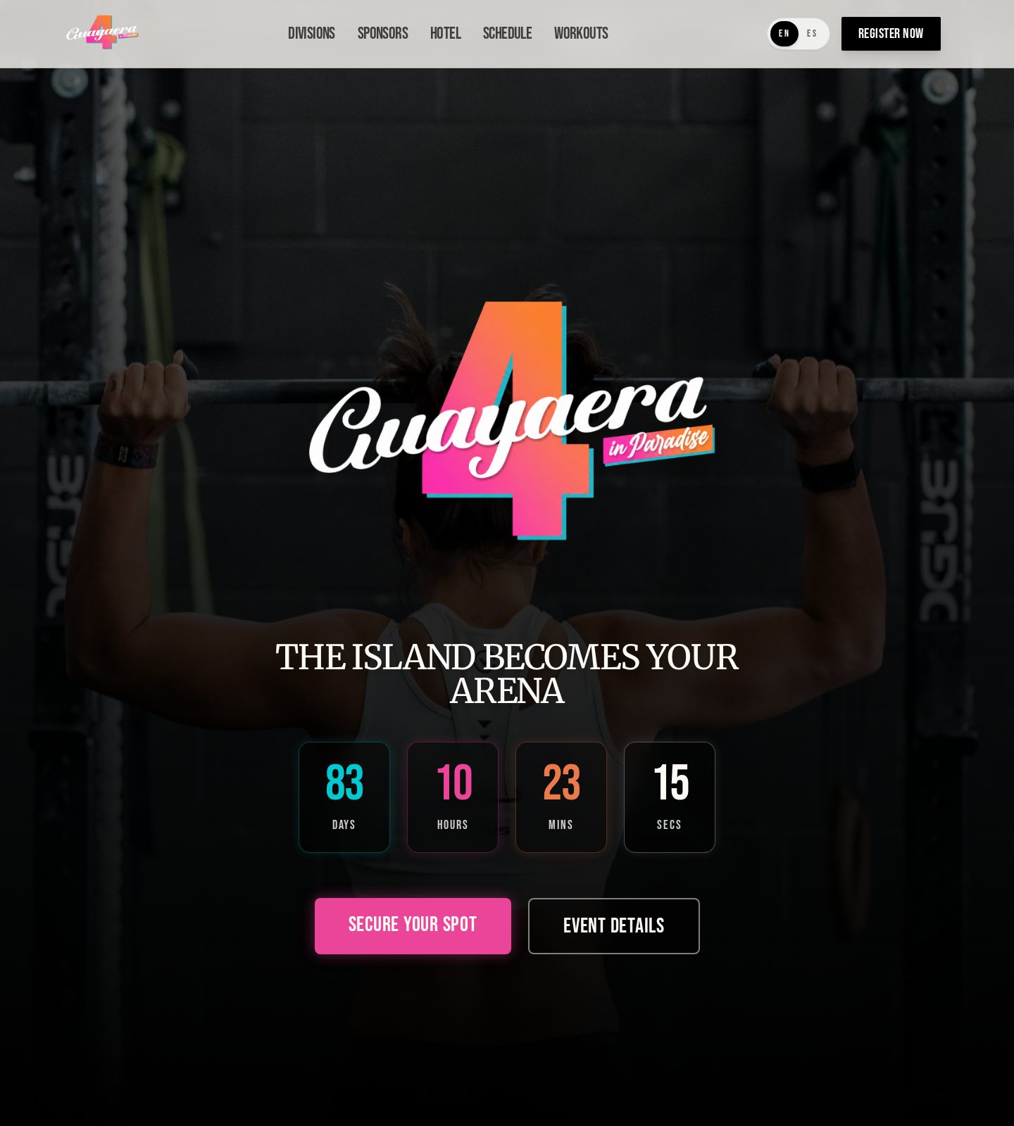 Captura del sitio web Guayaera in Paradise desarrollado por SC Web Studios